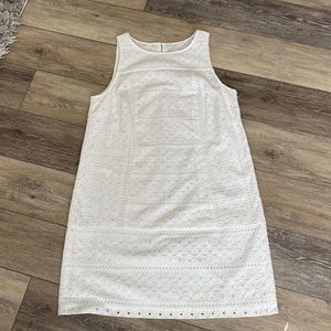 LOFT white dress size 10 NWT